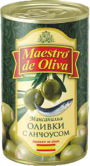 Оливки з анчоусом "Maestro de Oliva", 280г з/б